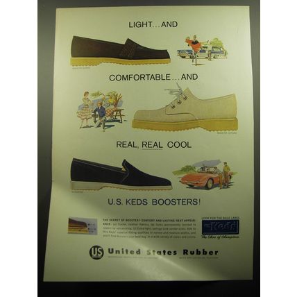 1958 United States Rubber Keds Shoes Ad - Light.. and comfotable