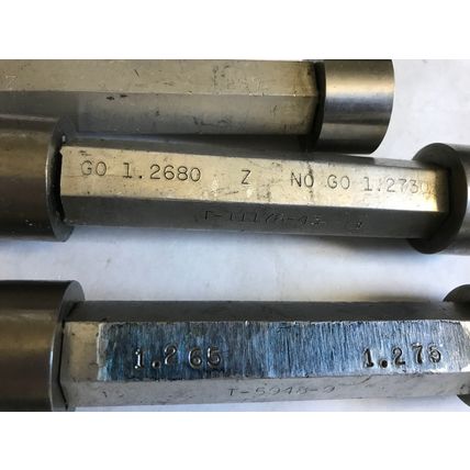 lot 3 THE PIPE MACHINERY GO NO GO PLUG GAGE 1.289 1.2680 1.2730 1.265 1.275,AD