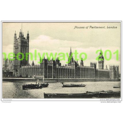 HOUSES OF PARLIAMENT, LONDON, ENGLAND, POSTCARD 1920s?