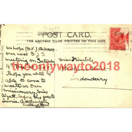 Waterfall, Virginia Water, Surrey, Postcard 1918
