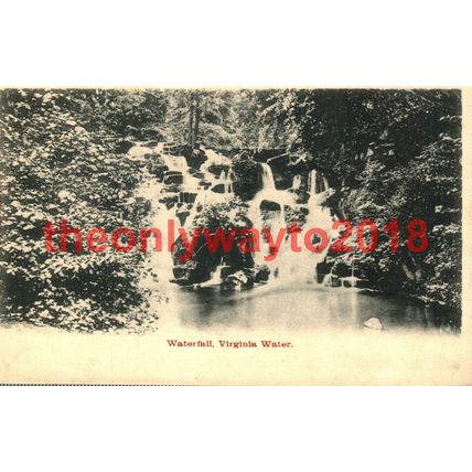 Waterfall, Virginia Water, Surrey, Postcard 1918
