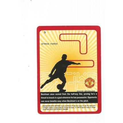 DAVID BECKHAM MANCHESTER UNITED LEGEND 2003 UPPER DECK STRIKE FORCE CARD #1