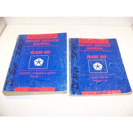 1993 DODGE RAM 50 ENGINE CHASSIS BODY & ELECTRICAL SERVICE MANUALS VOL 1 VOL 2