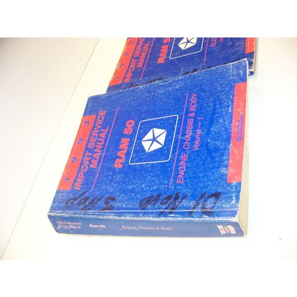 1993 DODGE RAM 50 ENGINE CHASSIS BODY & ELECTRICAL SERVICE MANUALS VOL 1 VOL 2