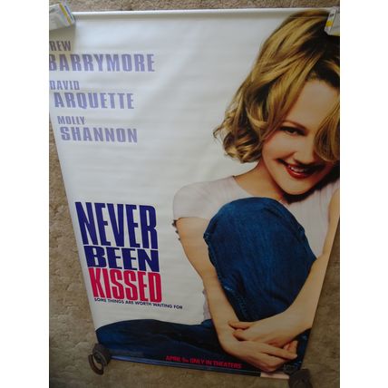 NEVER BEEN KISSED - MOVIE BANNER - WITH DREW BARRYMORE (VINYL)