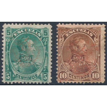 Escuelas optd: 5c & 10c - Venezuela 1893 - NM H - MiNr ST48/9