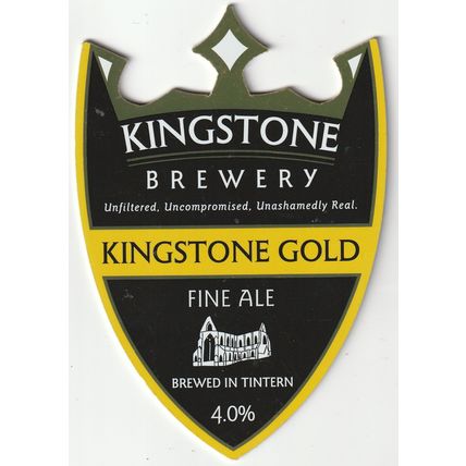 UNUSED PUMP CLIP FRONT - KINGSTONE BREWERY - KINGSTONE GOLD FINE ALE