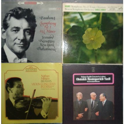 16 Brahms LPs: Bernstein, Milstein, Munch, Szell, Klemperer, Dorati Furtwangler