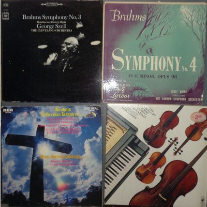 16 Brahms LPs: Bernstein, Milstein, Munch, Szell, Klemperer, Dorati Furtwangler