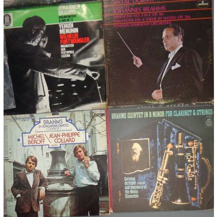 16 Brahms LPs: Bernstein, Milstein, Munch, Szell, Klemperer, Dorati Furtwangler