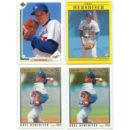 Orel Hershiser 5x card lot