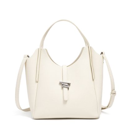 Genuine Leather Women Purses and Handbags Shoulder Tote Bags White