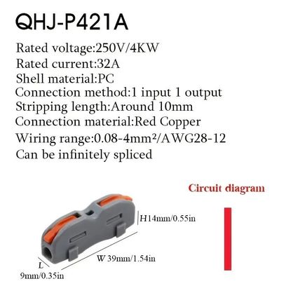 10 x SPL-1 Interconnecting Electrical Terminal Block Connectors