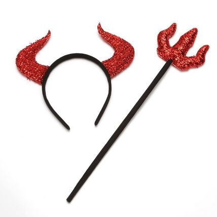 2pcs Halloween Horn & Fork Headband Set – Spooky Costume Accessory for Halloween