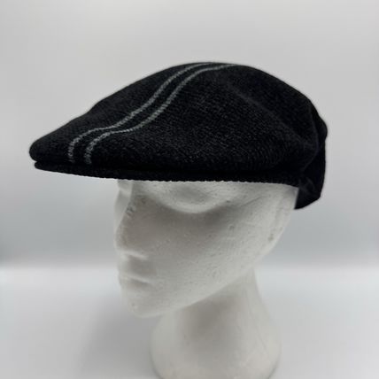 Kangol Size Small Flat Cap New w/Tags Black Grey Stripe Mens Hat Fashion