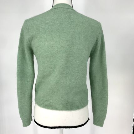Zara mint green knitwear pearl cardigan polyester, wool, alpaca blend Sz. Medium