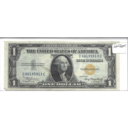 1935-A Yellow Seal North Africa $1.00 Bill XF