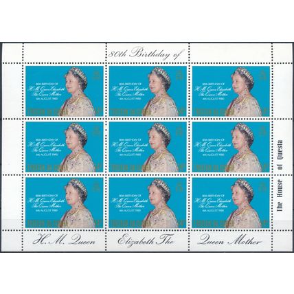 Queen Mother 80ᵗʰ Birthday - Tristan da Cunha 1980 - MNH - MiNr 279KB