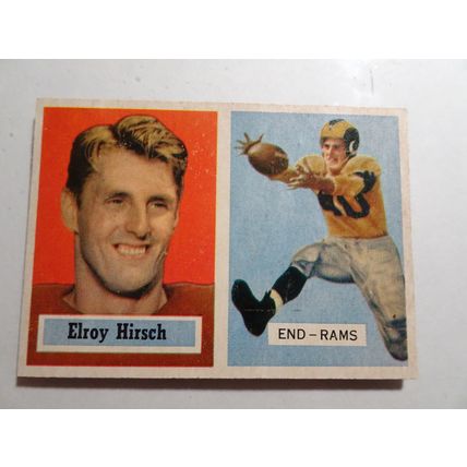 1957 Topps Football Card # 046 Elroy Hirsch Very Good (3) Los Angeles Rams