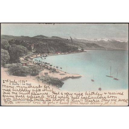Le Quai, Ouchy, 1904 - Gonard CPA