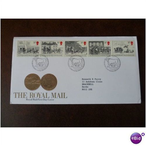 1984 GB Royal Mail Coach Run Bath Bristol stamps RM FDC Edinburgh Bureau