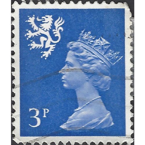 SCOTLAND, Queen Elizabeth Machin, blue 1971, 3p, #3