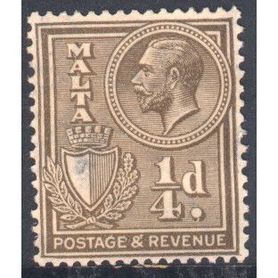 Malta 1930 - SG193 - ¼d brown - KGV - MH
