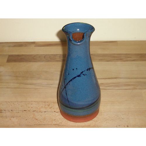 Attractive Blue Glazed Studio Pottery Jug - Marked