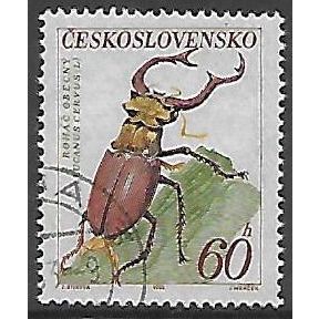 Mi 1373: 60 h. multicoloured Beetles: Stag Beetle (Lucanus cervus).