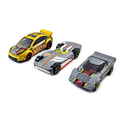 SET*3 DIECAST CAR MODELS, GM CHEVROLETOR/LANCIA/FORD HOTWHEELS 1:64, NEW