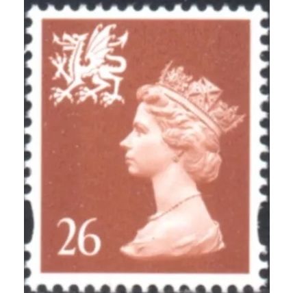Great Britain 1997 Wales 26 Chestnut Unmounted Mint MNH SG W80 Sc WMMH74 stamp