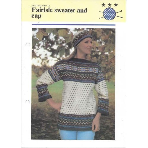 Beautiful Knit Sweater PATTERN Fairisle Sweater