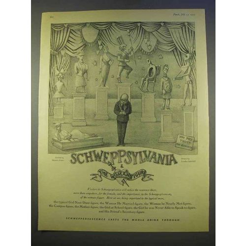 1955 Schweppes Soda Ad - Schweppsylvania Woman Figure