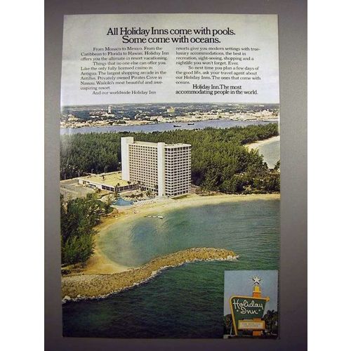 1973 Holiday Inn Motel Ad - Some Come With Oceans