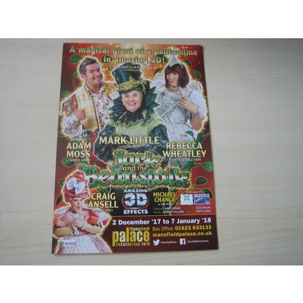 Rebecca Wheatley (2017/18 Mansfield Panto flyer) signed RARE *FREE POST*