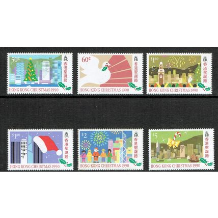 Hong Kong 1990 Christmas set 6v SG652-657 UM