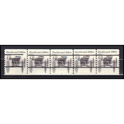 2124a 4.9c Buckboard Very Fine MNH Dry Gum PNC 3/5 Gap 2L AA0279