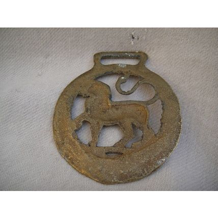 Very Old Original Well Polished Horse Brass ‘Leo’