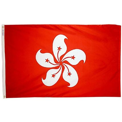 NEW Annin Hong Kong Xianggang NYL-GLO 3' x 5' Quality Nylon Flag, 979794