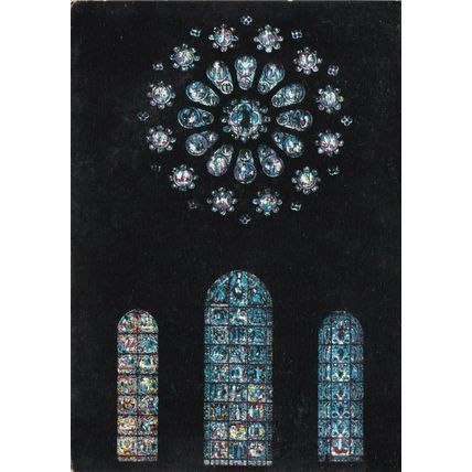 Chartres Cathedrale Prestigieux Vitraux France postcard unused VGC