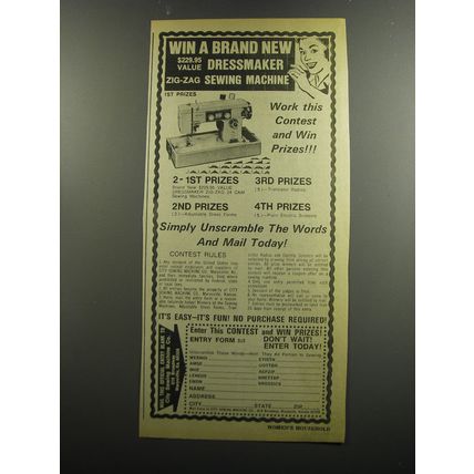1971 City Sewing Machine Co. Zig-Zag Sewsing Machine Advertisement