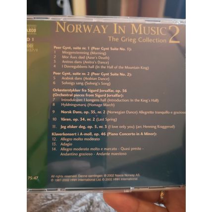 Norway In Music 2 The Grieg Collection Cd