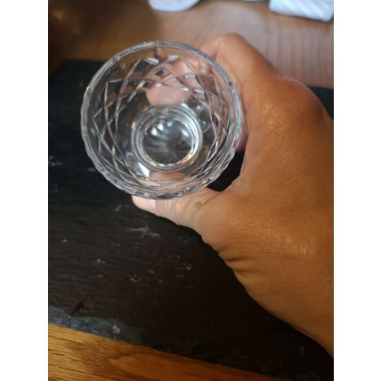 Small Cut Glass Candle Holder/Posy Vase