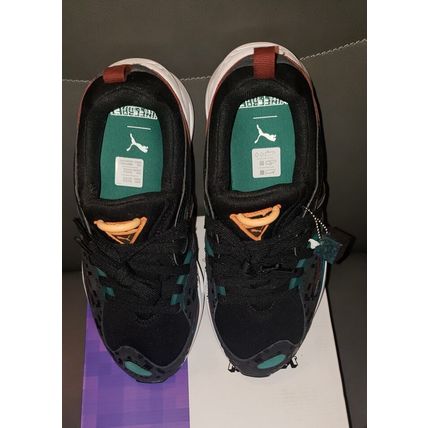 PUMA MINECRAFT TRC BLAZE ATHLETIC SNEAKERS SHOES W/ CHARM BOYS SIZE 7~NEW~BLK/GR
