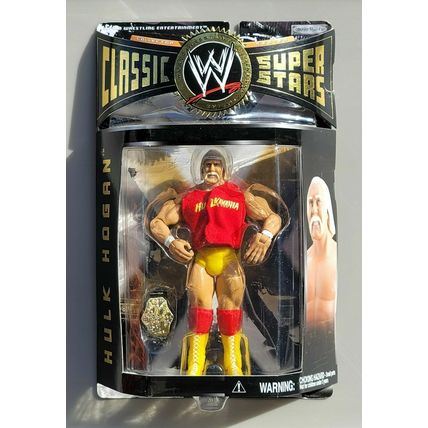 wwe wwf ljn classic superstars variant championship belt & hulk hogan figure
