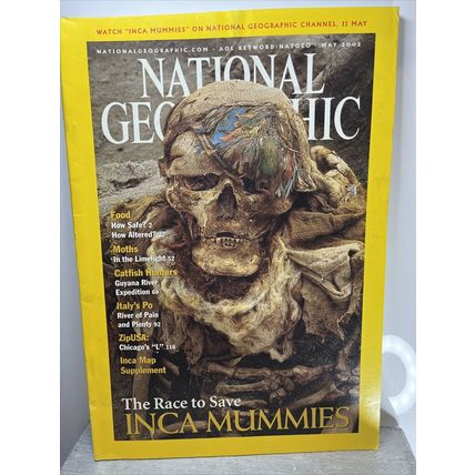 National Geographic Magazine Inca Mummies May 2002 - Vintage Collectable