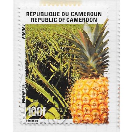 CAMEROUN CAMEROONS 1998 PINAPPLE ANANAS FRUIT PLANT 125F USED