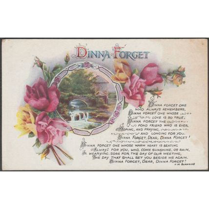 Dinna Forget, c.1905 - Wildt & Kray Postcard