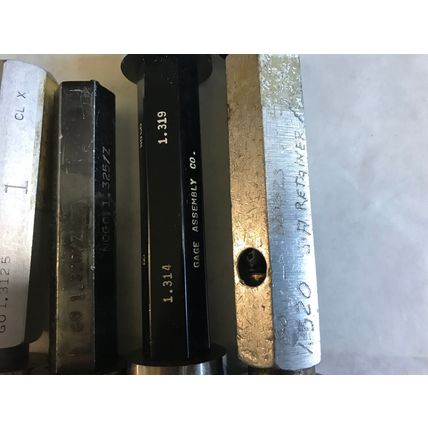 LOT PLUG GAGE GO NOGO VAN KEUREN .1.314,1.319,1.320,1.325,1.320,1.3125,ES