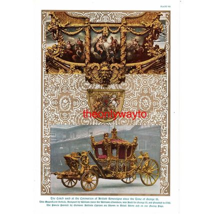 British Coronation Coach Since George III, Book Illustration (Print), 1953